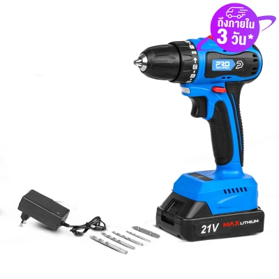 Prostormer สว่านไร้สาย2000มิลลิแอมป์ แบตเตอรี่สว่านไร้สายเจาะ อุปกรณ์ทำมือสว่านไฟฟ้า 40NM ไร้สาย21โวล์ต