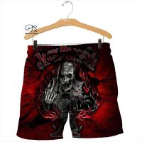 Skull Bone Art Colorful Funny Ghost Streetwear Men/Women 3DPrint Unisex Summer Casual Shorts Beach Short pants D3