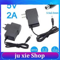 JuXie store 5V 2A 100V-240V AC DC Power Supply Adapter Converter For LED Strip Light CCTV Charger Switch US/EU Plug