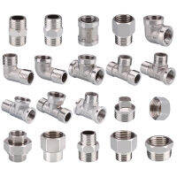 【CW】12 34 BSP Female Male Thread Tee Type Reducing Stainless Steel Elbow Butt Joint Adapter Adapter Coupler Plumbing Fittings