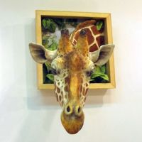 3D photo frame giraffe creative pendant wall decoration props room decor room decoration decor room deco wall hanging decor