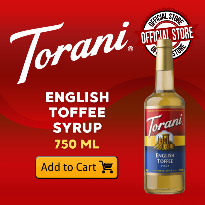 Torani English Toffee Syrup 750 mL with Syrup Pump Lazada PH