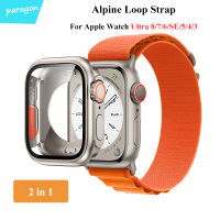 สายคล้องอัลไพน์ + สายเคสสำหรับ Apple Watch 45มม. 44มม. ไนลอนระบายอากาศได้กับสร้อยข้อมือ I Watch Serise 8/7/6 /Se/ 5/4/3