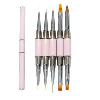 Nail Brush Double Head Liner Brush Nails Accesories Painting Pen Gel Brush Flower Drawing Painting Pen Manicure Art Tools 1pcs Artist Brushes Tools