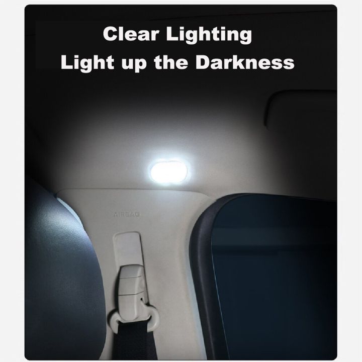 โคมไฟอ่านหนังสือในร่มรถยนต์2ชิ้นพร้อมเพียงคลิกเดียวออกแบบสวิทช์เซ็นเซอร์สัมผัสในตัวไฟรถยนต์การชาร์จ-usb-ขนาดเล็กลูกปัดโคมไฟ-led