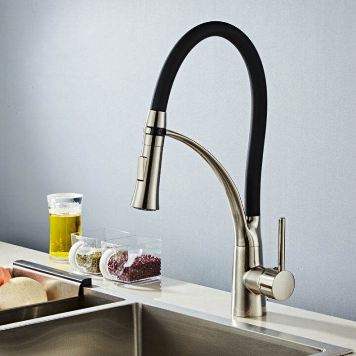 Kitchen Faucet Swivel Pull Down Black Hose Kitchen Sink Faucet Sink Tap