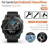 Zenia ฟิล์มกันรอยสำหรับเต็มหน้าจอ2ชิ้น Garmin Epix Pro (Gen 2) Sapphire Standard 51mm 47mm HD 9ชั่วโมง2.5D นิรภัยแก้วป้องกันกันระเบิดอุปกรณ์เปลี่ยนฟิล์มป้องกันรอยขีดข่วน