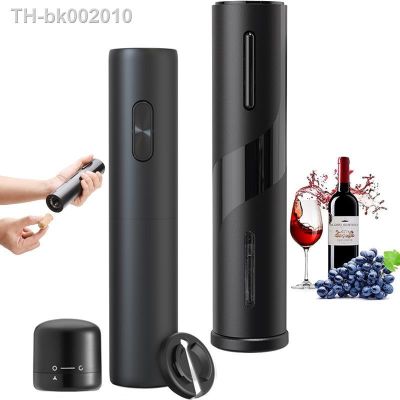 ✕✹ Electric Wine Bottle Opener with Foil Cutter One-click Button Automatic Red Wine Corkscrew for Party Bar Wine Lover