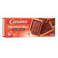 Casino Mention Bien Dark Chocolate Biscuit (France Imported) คาสิโน บิสกิตหน้าดาร์คช็อกโกแลต นำเข้าจากประเทศฝรั่งเศส 150g.