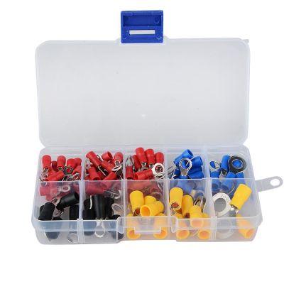 【YF】♈  (102pcs/lot RV) Insulated Terminals Electrical Wire Crimp Set With Box  Cord Pin End Butt