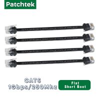 Patchtek Rj45 Cat6 0.1-1.5เมตรสั้น UTP สายแพทช์อีเทอร์เน็ตแบนสำหรับ PC PS4 PS5 PS3 Xbox หัวปลั๊กสายเครือข่าย UTP LAN Cord 32 AWG