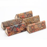 Totem Retro Folding Triangle Glasses Case Women Personalit Sunglasses Box Portable Travel Glasses Storage Box