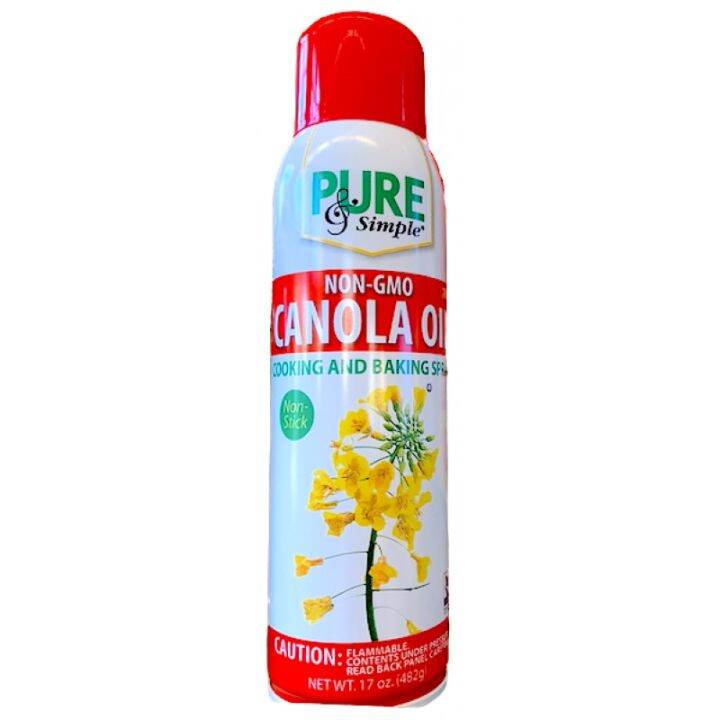 Pure & Simple Canola Cooking Spray Zero Calorie Non GMO 482g Lazada PH
