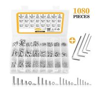 【CW】 304 Stainless Steel Screws and Nuts Flat Washers M2 M3 M4 M5 Hex Socket Head Cap Assortment Set Kit with Storage Box