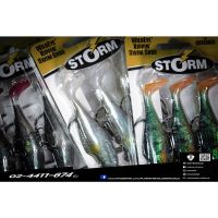 เหยื่อปลายาง STORM RIPPIN SWIM SHAD 10 ซม. "เบ็ด3ทาง VMC hook" บริการเก็บเงินปลายทาง