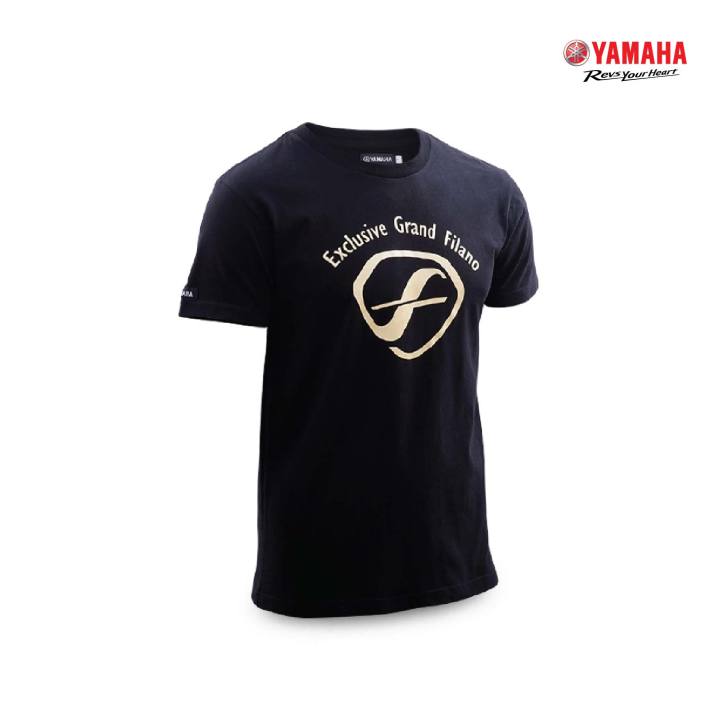 yamaha-เสื้อยืดยามาฮ่า-โลโก้-f-สีทองดำ