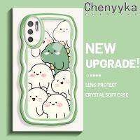 Chenyyka เคสสำหรับ Xiaomi POCO M3 Pro 4G M3 Pro 5G Redmi Note 10 5G Note 10T เคสลายการ์ตูนไดโนเสาร์น่ารักใหม่ Colour มาการอนคลื่นขอบกันกระแทกแบบใสเคสมือถือโปร่งใสลายกล้องถ่ายรูปที่สร้างสรรค์ซิลิกาเจลฝาครอบป้องกัน