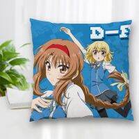 （ALL IN STOCK XZX）Anime D-Frag! Pillow case with zipper, bedroom, office, home decoration pillows, sofa cushions, pillows   (Double sided printing with free customization of patterns)