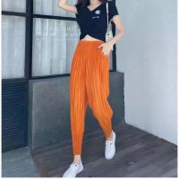 Womens Pleated Pants Casual Carrot Calf Pants Female Thin Nine Harun Pants Thin Models Versatile Lantern Pants