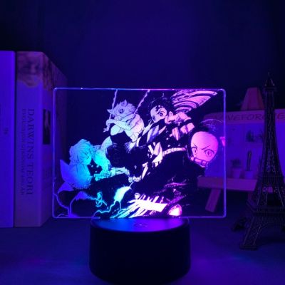 Colorful Anime Two Tone Lamp Kimetsu No Yaiba Tanjiro for Kid Bedroom Decor Birthday Gift Manga Demon Slayer Two Tone Led Light