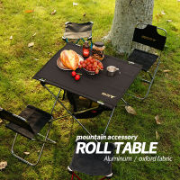 Spot parcel post Export Outdoor Folding Table Camping Small Portable round Picnic Table Ultralight Aluminum Alloy Self-Driving BBQ Table Wholesale