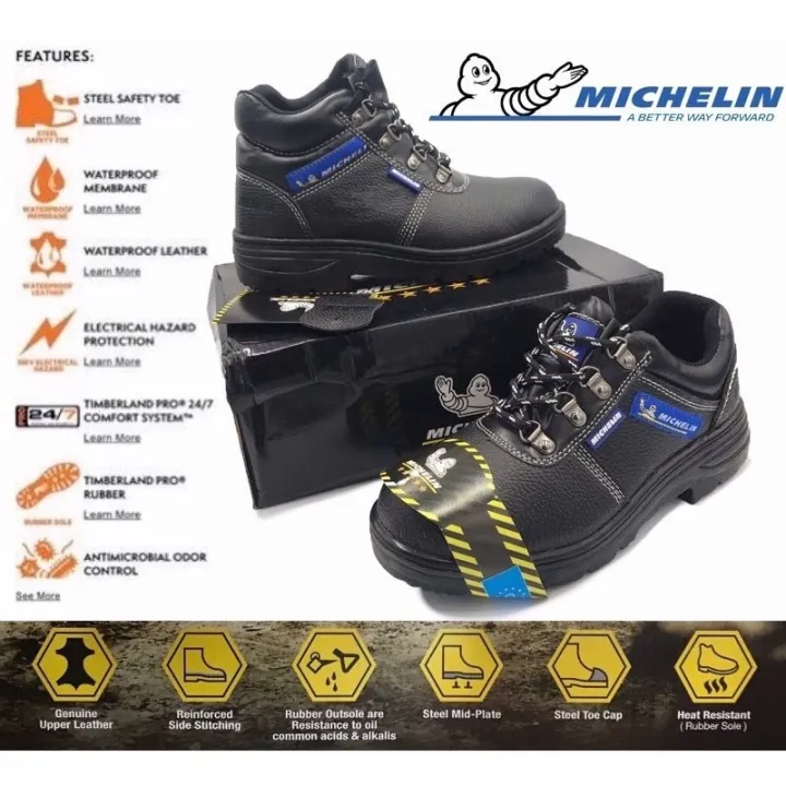 Top Safety Michelin Safety Boots Safety Shoes Upper Leather Fully