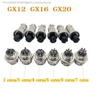 ◄㍿ 1set GX12 GX16 Air Aviation Connector 2/3/4/5/6/7/8/9/10/11/12/14/15Pin Panel Nut AV Power Plug Socket Core Wire Connector