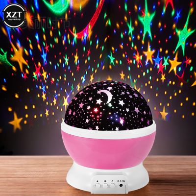 【CC】 Rotating Night Projector Lamp Star Unicorn Children Kids Baby Led Projection USB/AA Battery