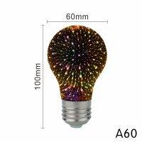 A60 3D LED LATTUSO แบบแปลกใหม่ G95 E27คริสต์มาสโคมไฟ G125เอดิสัน220โวลต์หลอดไฟโคมไฟหลอดไฟตกแต่งสีฟ้า G80วันหยุด ST64