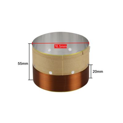 ‘；【-【 GHXAMP 76.5MM BASS Voice Coil 8OHM White Aluminum Sound Air Outlet Hole For 10-18 Inch Subwoofer Speaker Repairss DIY 1Pairs