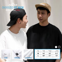 ? 9.9 SALE ? ® คอฟิต - Heavy Cotton Combed 100% เสื้อยืด Oversize ผู้ชาย วินเทจ ยุค 90s สีขาว ดำ ONF