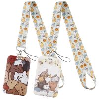 Cute Cat Kawaii Animal Neck Strap Lanyards for Key ID Card Gym Cell Phone Strap USB Badge Holder Rope Cute Key Chain Gift