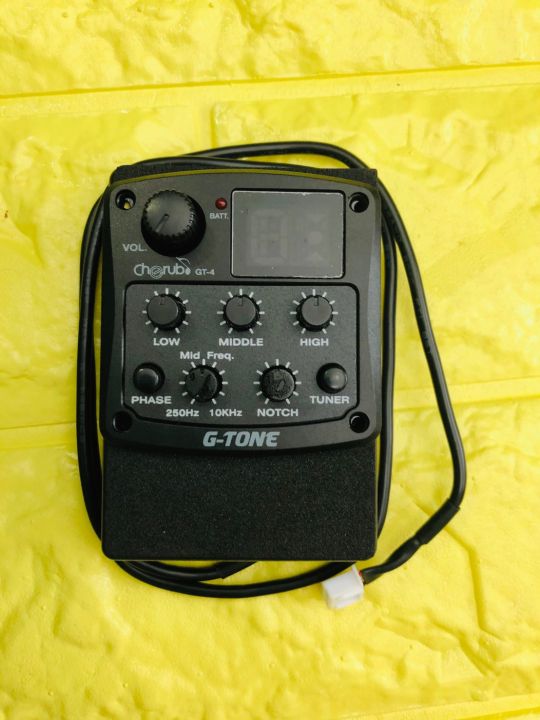 cherub-gt-4-g-tone-tuner-8-band-eq-tuner-black-ปรีแอมต์-eq-tuner-ตั้งเสียงกีต้าร์อัตโนมัติ-สำหรับกีต้าร์โปi-ในตอนนี้แถมฟรี-แบตเตอรี่ขนาด-9-v-มูลค่า-60-บาท-ฟรี