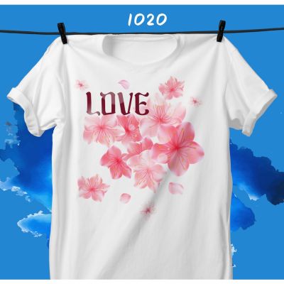 Loso store เสื้อยืดพิมพ์ลาย รุ่นสงกรานต์ (ลายดอกไม้ละอองน้ำ2)