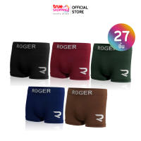 Roger โรเจอร์ กางเกงชั้นในชายทรงทรังค์ คละสี Free Size 27 ตัว By TrueShopping