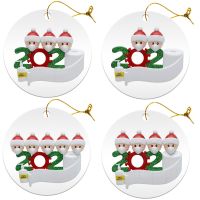 Quarantine Christmas Decoration Gifts Personalized Ornaments Santa Claus Dancing in a Mask