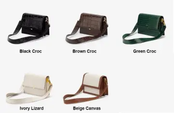 JW PEI Mini Flap Sling Bag in Sage Green Croc [SOLD]