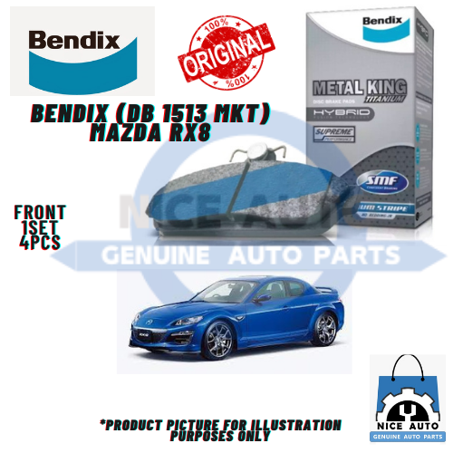 MAZDA RX8 FRONT BRAKE PAD BENDIX METAL KING TITANIUM Lazada