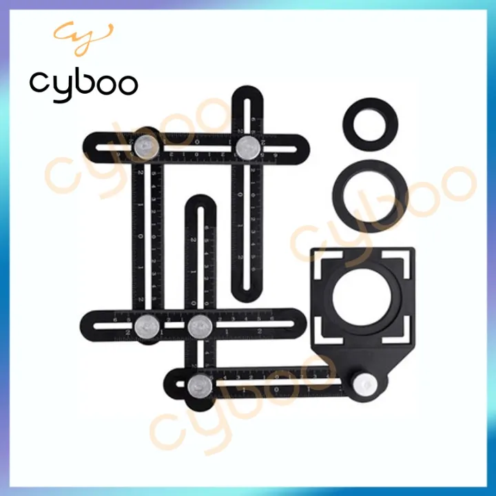 Multi Template 6 Folding Rulers Puncher Carpentry Angle Ruler with ...