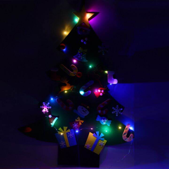 3-2ft-creative-felt-christmas-tree-with-26-pcs-ornaments-christmas-wall-hanging-decor-christmas-decorations-xmas-gifts-with-lights