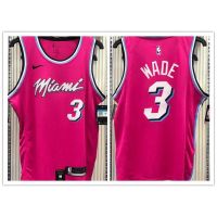 New NBA Jersey Miami Heat 3# Dwayne Wade Pink Rewards Basketball D8QD