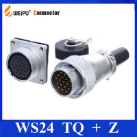 Original Weipu Connector WS24 TQ Z 2 3 4 9 10 12 19ขาชายปลั๊กหญิงสแควร์หน้าแปลนแผง Mount Socket