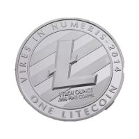 Cryptography Computer Scientist silver glating litecoin Commemorative Coin Badge Medal Souvenir Arts Gifts Souvenir Fashion Brooches Pins