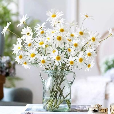5Heads 50cm Daisy Artificial Flowers Plastic Fake Bouquets Arrangement For Home Decor Garden Wedding Decoration Vase Accessories