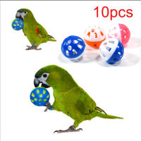 10pcs Parrot ของเล่นที่มีสีสัน Hollow Rolling Bell Ball BIRD ของเล่น parakeet atiel Parrot Chew CAGE ของเล่นสนุก BIRD อุปกรณ์