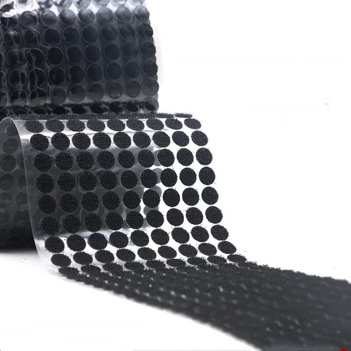self-adhesive-fastener-tape-dots-10-15-20-25-30mmsticker-dots-adhesive-tape-white-black-round-hook-loop-boob-tape-strong-glue-adhesives-tape