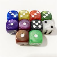 【LZ】 10 pcs/set 16mm Pérola Padrão Rodada D6 Dice 6 Lados Ponto Dice Jogo Acessório Engraçado