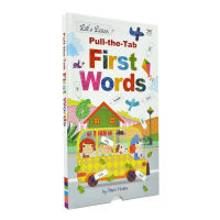 Pull the tab first words learn words pull Book Childrens Enlightenment English interactive mechanism Book English original edition childrens book