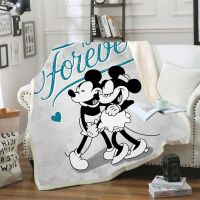 Cute Mickey Minnie Mouse Cartoon Blanket Disney Coral Fleece Blanket Throw for Boys Girls Baby Kids Adults on Bed Sofa 150x200cm