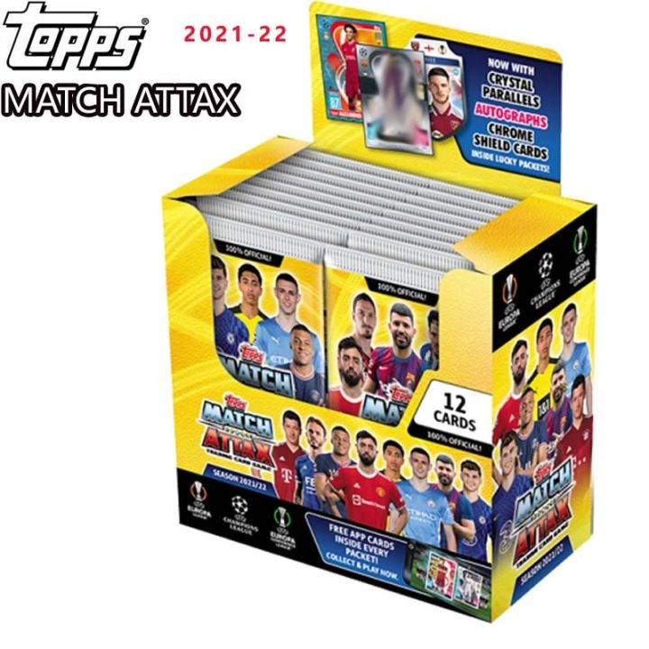 ใหม่2021-22-topps-ตรงกับรุ่นเกม-attax-แชมป์เปี้ยนลีกบัตรซูเปอร์สตาร์พัดลมเด็กของขวัญของเล่นสำหรับสะสม